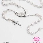 ROSARIO PERLAS PLATEADO